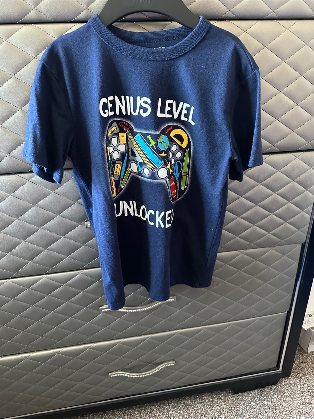 The Children's Place Navy 'Genius Level Unlocked' Graphic Tee